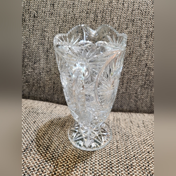 Anna Hutte Bleikristall Imperlux Footed Crystal Pitcher West Germany 80's - Picture 4 of 6